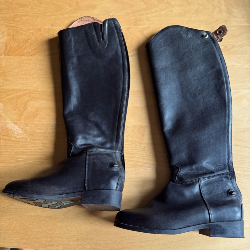 Dublin full leather black dress riding boots